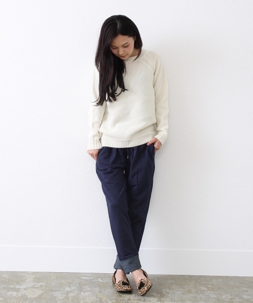 coen（コーエン）の「カノコニットプルオーバー（ニット/セーター・レディース・オフホワイト/グレー/ネイビー/ワイン・MEDIUM/LARGE）」の7枚目の写真