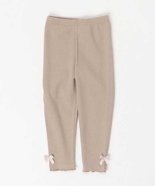 Catherine Cottage（キャサリンコテージ）の「メロウフリルサーマルレギンス（レギンス/スパッツ・キッズ・ブラック/ネイビー/ブラウン/グレー/レッド/ピンク/グレイッシュベージュ・90/100/110/120/130/140）」の5枚目の写真