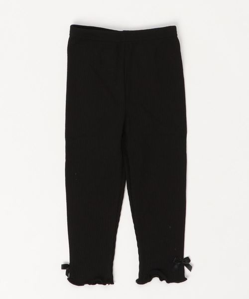 Catherine Cottage（キャサリンコテージ）の「メロウフリルサーマルレギンス（レギンス/スパッツ・キッズ・ブラック/ネイビー/ブラウン/グレー/レッド/ピンク/グレイッシュベージュ・90/100/110/120/130/140）」の2枚目の写真