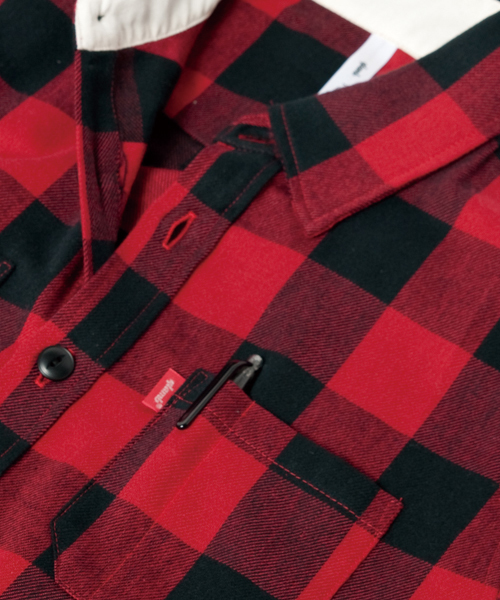 glamb（グラム）の「Jean check SH（シャツ/ブラウス・メンズ・ブラック/ブルー/レッド・1/2/3/4）」の7枚目の写真
