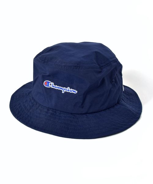 Champion チャンピオン の Champion Ships Jet Blue 別注 パッカブル ナイロンバケットハット ハット Wear