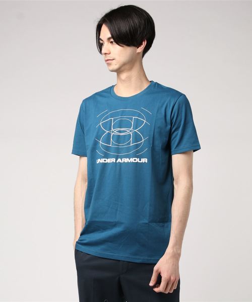 UNDER ARMOUR（アンダーアーマー）の「アンダーアーマー UA OPTIC LOGO SS 1329594（Tシャツ/カットソー・メンズ・グレー/ダークブルー・L/M/S/XL/XXL）」の2枚目の写真