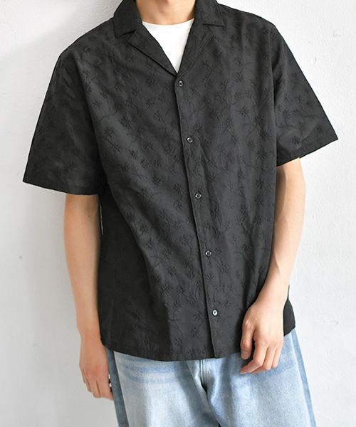 PairPair（ペアペア）の「総柄刺繍オープンカラーシャツ（シャツ/ブラウス・メンズ・ブラック/ライトブラウン・FREE）」の22枚目の写真