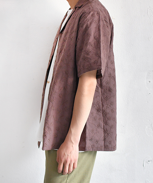 PairPair（ペアペア）の「総柄刺繍オープンカラーシャツ（シャツ/ブラウス・メンズ・ブラック/ライトブラウン・FREE）」の9枚目の写真