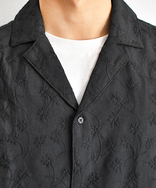PairPair（ペアペア）の「総柄刺繍オープンカラーシャツ（シャツ/ブラウス・メンズ・ブラック/ライトブラウン・FREE）」の15枚目の写真