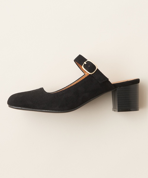 natural couture（ナチュラルクチュール）の「ストラップ付きスクエアミュール（その他シューズ・レディース・ブラック/ベージュ・M/L）」の12枚目の写真