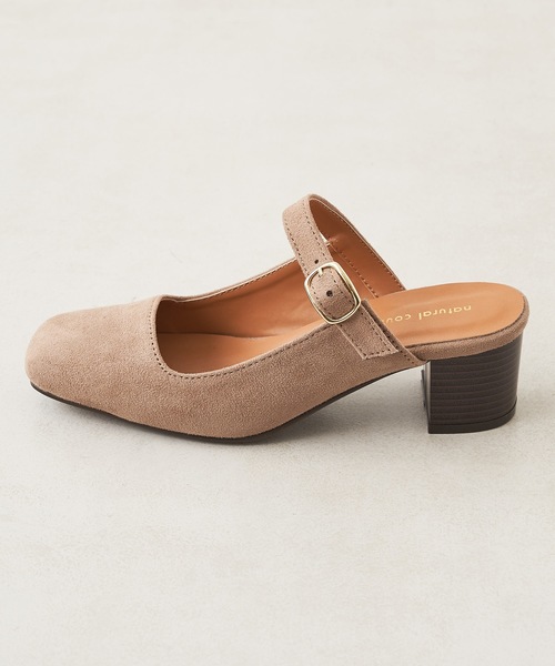 natural couture（ナチュラルクチュール）の「ストラップ付きスクエアミュール（その他シューズ・レディース・ブラック/ベージュ・M/L）」の15枚目の写真