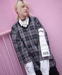 【ビッグシルエット】V NECK SHIRT PT/セットアップ プルオーバーVネックシャツ