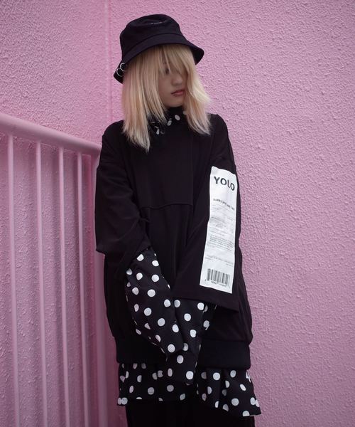 rovtski(ロフトスキー)の「【ビッグシルエット】V NECK SHIRT PT/セットアップ プルオーバーVネックシャツ(シャツ/ブラウス・レディース・ブラック/ブラック系その他/グレー系その他・FREE)」の11枚目の写真