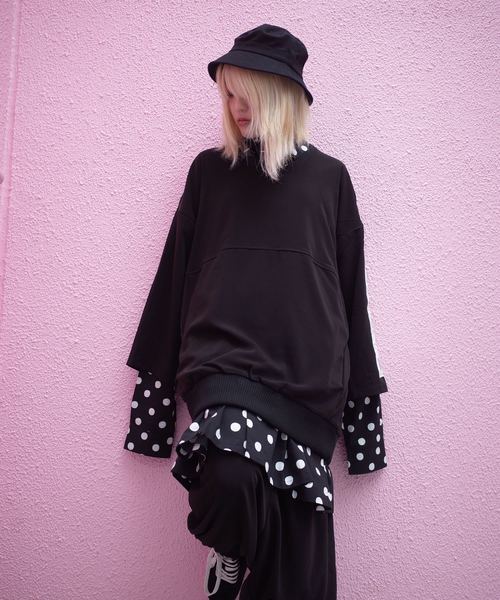 rovtski(ロフトスキー)の「【ビッグシルエット】V NECK SHIRT PT/セットアップ プルオーバーVネックシャツ(シャツ/ブラウス・レディース・ブラック/ブラック系その他/グレー系その他・FREE)」の22枚目の写真