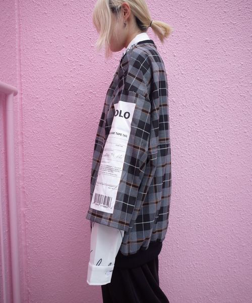 rovtski(ロフトスキー)の「【ビッグシルエット】V NECK SHIRT PT/セットアップ プルオーバーVネックシャツ(シャツ/ブラウス・レディース・ブラック/ブラック系その他/グレー系その他・FREE)」の21枚目の写真