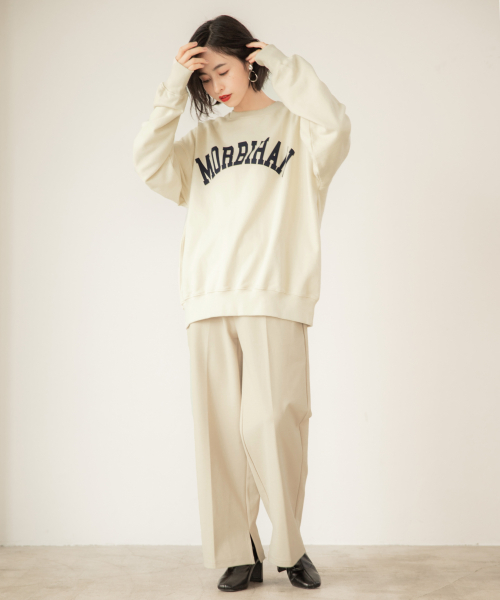 LOWRYS FARM（ローリーズファーム）の「ウラケロゴプルオーバー 851672（スウェット・レディース・チャコールグレー/グレー/アイボリー・FREE）」の15枚目の写真