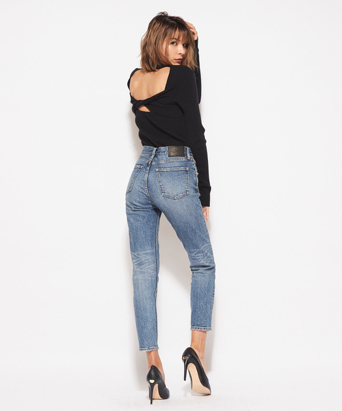 SPIRALGIRL(スパイラルガール)の「スキニーデニムパンツ(SPIRAL DENIM)(デニムパンツ・レディース・ネイビー/ブルー・24inch/25inch/23inch/22inch)」の2枚目の写真