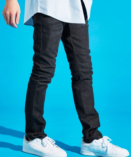 ALU STANDARD(アルスタンダード)の「ストレッチ スリムスキニー デニム パンツ(デニムパンツ)」|ブラック