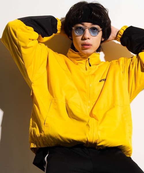 WEGO（ウィゴー）の「WEGO/裏ボアスタンドブルゾン（ブルゾン・メンズ・ブラック/パープル/イエロー・MEDIUM/LARGE）」の3枚目の写真