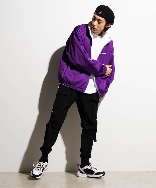 WEGO（ウィゴー）の「WEGO/裏ボアスタンドブルゾン（ブルゾン・メンズ・ブラック/パープル/イエロー・MEDIUM/LARGE）」の6枚目の写真