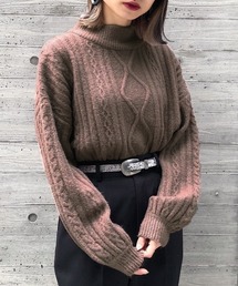 PAGEBOY | 【新春限定アイテム】ケーブルハイネックニット(ニット/セーター)