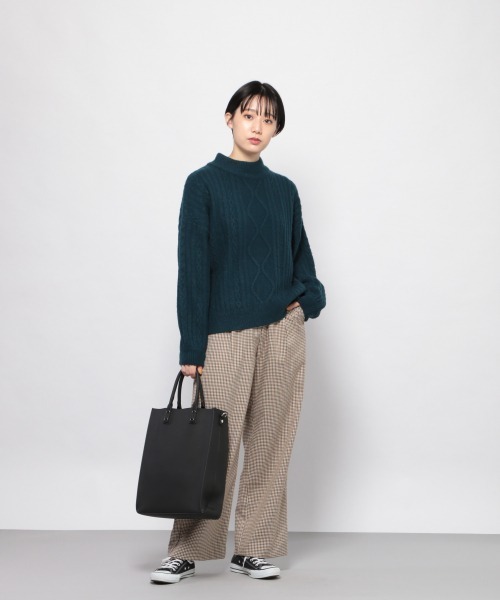 PAGEBOY（ページボーイ）の「ケーブルハイネックニット（ニット/セーター・レディース・グレー/ホワイト/ダークグリーン/パープル/モカ・FREE）」の17枚目の写真