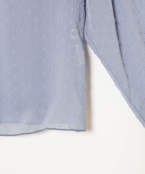 WEGO（ウィゴー）の「WEGO/シアーシャーリングハイネックブラウス（シャツ/ブラウス・レディース・サックスブルー/オフホワイト/ホワイト系その他/ブラック・FREE）」の21枚目の写真