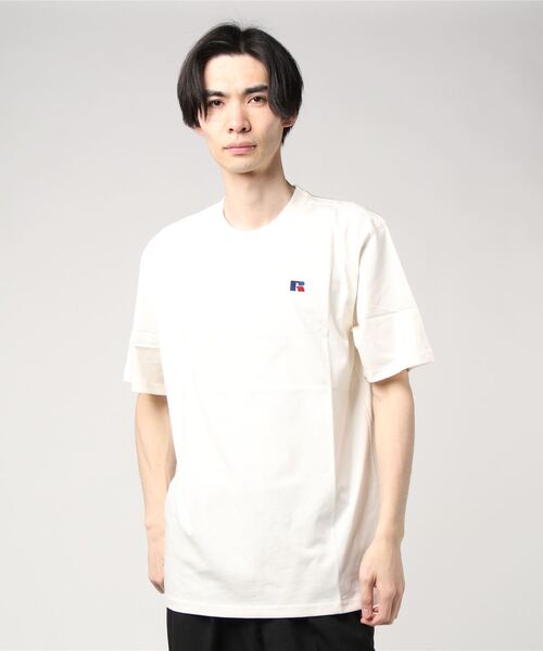 Russell Athletic（ラッセルアスレティック）の「【RUSSELL ATHLETIC/ラッセルアスレティック】（UN）BASELINER TEE LIGHTWEIGHT（Tシャツ/カットソー・メンズ・ホワイト/タン/サックスブルー/ネイビー/ナチュラル/グレー/ブラック/パープル/レッド/ピンク/グリーン/ダークブルー/オレンジ/オートミール/ブルー/マルーン/オリーブ/A・X-LARGE/MEDIUM/LARGE）」の7枚目の写真