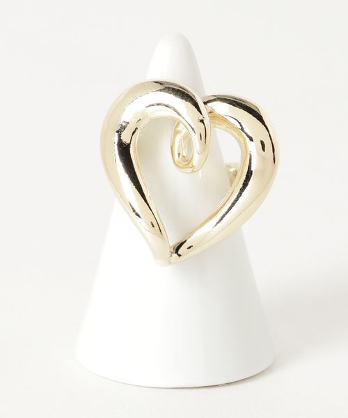 WEGO（ウィゴー）の「WEGO/ビッグハートリング（リング・レディース・ゴールド/シルバー・FREE）」の2枚目の写真