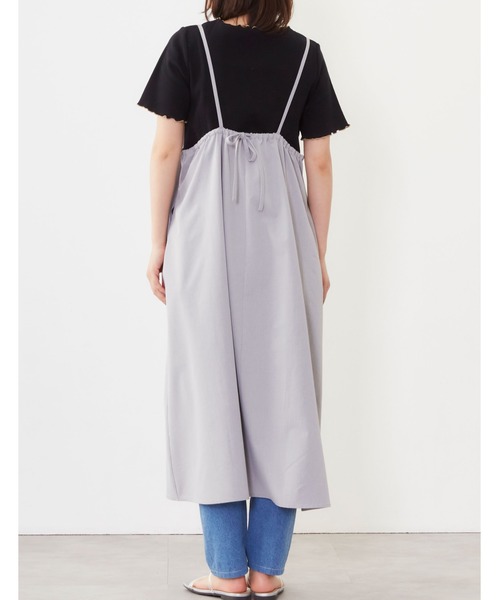 POU DOU DOU(プードゥドゥ)の「スカラップフレアーキャミワンピース(ワンピース・レディース・グレー/ミント/ブラック・3)」の21枚目の写真