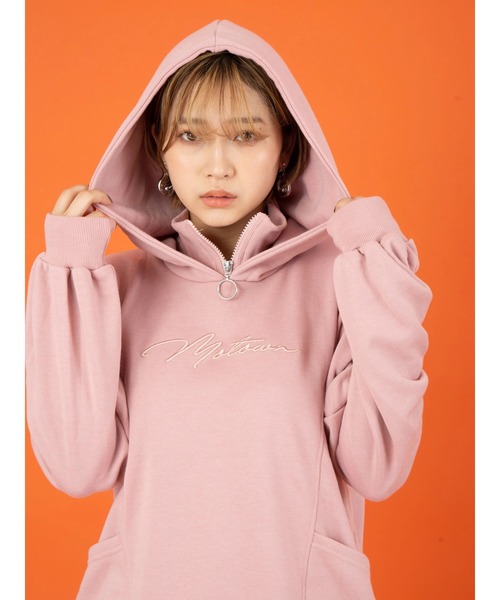 Cecil Mcbee セシルマクビー の リングｚｉｐハイネック刺繍パーカー パーカー Wear