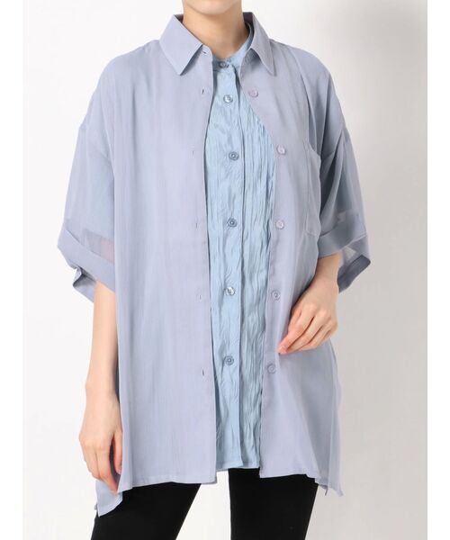 jouetie(ジュエティ)の「レイヤードシャツセット(シャツ/ブラウス・レディース・ライトブルー/ブラック/ベージュ・MEDIUM)」の3枚目の写真