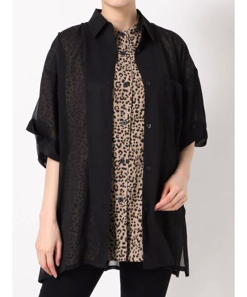 jouetie(ジュエティ)の「レイヤードシャツセット(シャツ/ブラウス・レディース・ライトブルー/ブラック/ベージュ・MEDIUM)」の2枚目の写真