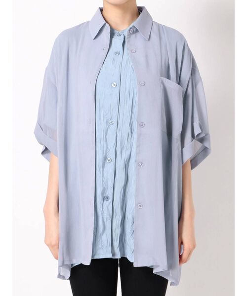 jouetie(ジュエティ)の「レイヤードシャツセット(シャツ/ブラウス・レディース・ライトブルー/ブラック/ベージュ・MEDIUM)」の5枚目の写真