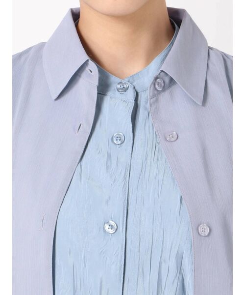 jouetie(ジュエティ)の「レイヤードシャツセット(シャツ/ブラウス・レディース・ライトブルー/ブラック/ベージュ・MEDIUM)」の8枚目の写真