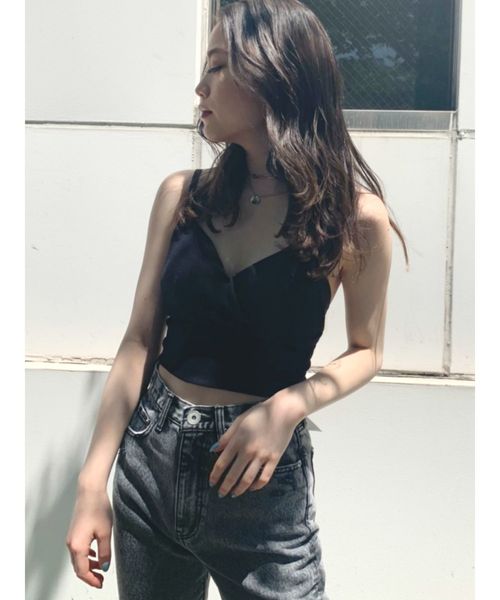 GYDA（ジェイダ）の「カシュクールビスチェ（キャミソール・レディース・ブラウン/ブラック・FREE）」の2枚目の写真