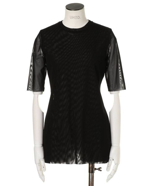 UN3D.(アンスリード)の「ハーフスリーブメッシュトップ(Tシャツ/カットソー・レディース・ホワイト/ブラック・36/38)」の9枚目の写真