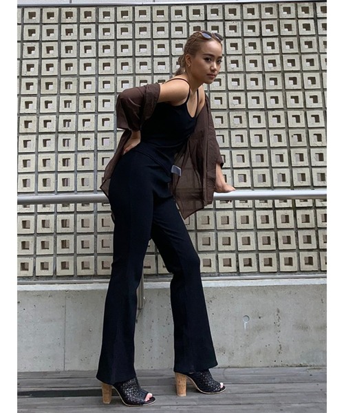 EGOIST（エゴイスト）の「シアー開襟半袖シャツ（シャツ/ブラウス・レディース・アイボリー/ブラウン/ライトブラウン/グリーン・FREE）」の11枚目の写真