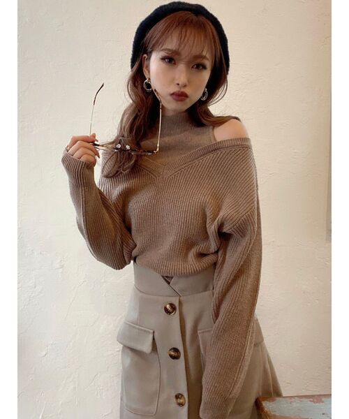 RESEXXY（リゼクシー）の「アンゴラ風ベレー帽（ハンチング/ベレー帽・レディース・ブラック/ベージュ/グレー・FREE）」の12枚目の写真