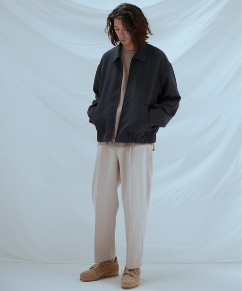 HIGH COUNT PEACH GABA DEEP TUCK PANTS