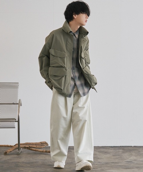 WYM LIDNM（ウィム バイ リドム）の「HIGH COUNT PEACH GABA DEEP TUCK PANTS（その他パンツ・メンズ・ブラウン/オフホワイト/ブラウン系/ベージュ/グリーン/ブラック/アッシュブラウン/ダークグレー・S/M/L）」の18枚目の写真