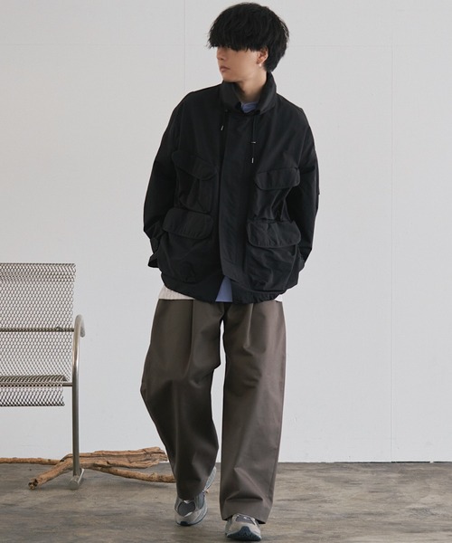 セール】HIGH COUNT PEACH GABA DEEP TUCK PANTS（その他パンツ