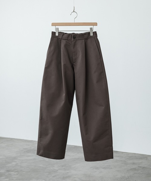 セール】HIGH COUNT PEACH GABA DEEP TUCK PANTS（その他パンツ