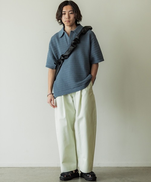 最終お値下げPACHMANパハマン上質リボンワイドパンツ 最終お値下げPACHMANパハマン上質リボンワイドパンツ LONG OVER WIDE PANTS