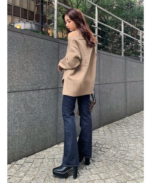 HIGH WAIST DENIM FLARE/ハイウエスデニムフレア（デニムパンツ
