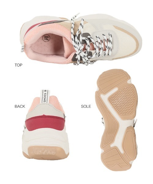 KOBE LETTUCE（コウベレタス）の「ダッドスニーカー（スニーカー・レディース・ベージュ/ブラック・LL/L/M/S）」の8枚目の写真