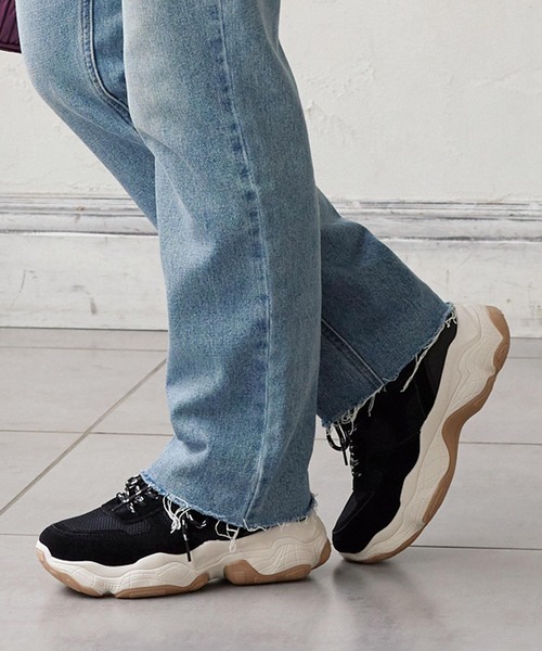 KOBE LETTUCE（コウベレタス）の「ダッドスニーカー（スニーカー・レディース・ベージュ/ブラック・LL/L/M/S）」の10枚目の写真