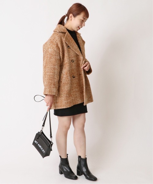 U by SPICK&SPAN,ツイードオーバーコート◇ - WEAR