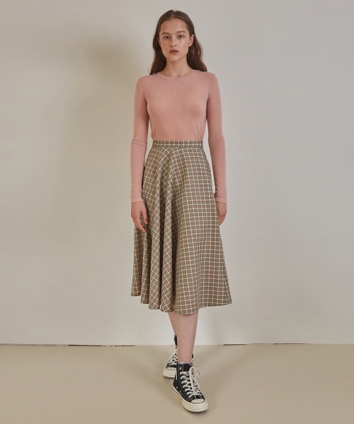 スカート スカート Among チェックフレアスカート Aland エーランド のファッション スカート セール