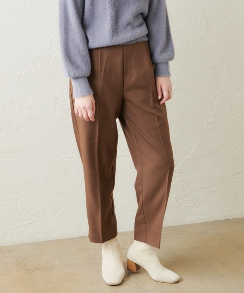 natural couture(ナチュラルクチュール)の「美シルエット微起毛テーパードパンツ Lサイズ(その他パンツ・レディース・ブラック/モカ/ライトベージュ/ブルー/マスタード/ピンク・LARGE)」の3枚目の写真