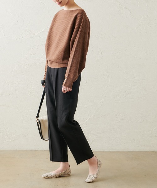 natural couture(ナチュラルクチュール)の「美シルエット微起毛テーパードパンツ Lサイズ(その他パンツ・レディース・ブラック/モカ/ライトベージュ/ブルー/マスタード/ピンク・LARGE)」の18枚目の写真