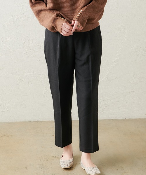 natural couture(ナチュラルクチュール)の「美シルエット微起毛テーパードパンツ Lサイズ(その他パンツ・レディース・ブラック/モカ/ライトベージュ/ブルー/マスタード/ピンク・LARGE)」の11枚目の写真