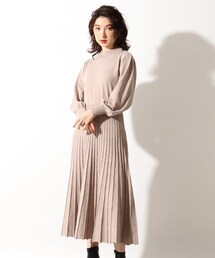 OZOC（オゾック）の「◆【洗える】フレアプリーツニットワンピース（ワンピース）」