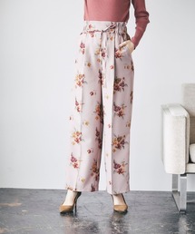 tocco closet | ウエストりぼん付きフラワープリントワイドパンツ(その他パンツ)